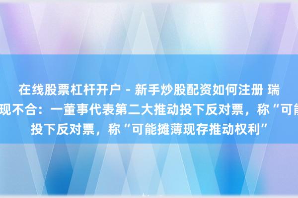 在线股票杠杆开户 - 新手炒股配资如何注册 瑞华泰可转债下修议案现不合：一董事代表第二大推动投下反对票，称“可能摊薄现存推动权利”