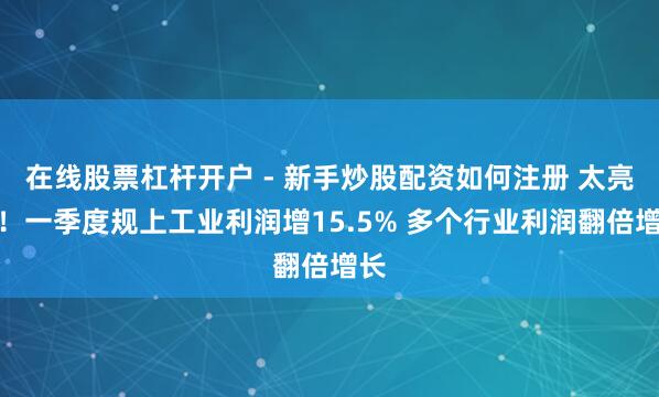 在线股票杠杆开户 - 新手炒股配资如何注册 太亮眼！一季度规上工业利润增15.5% 多个行业利润翻倍增长